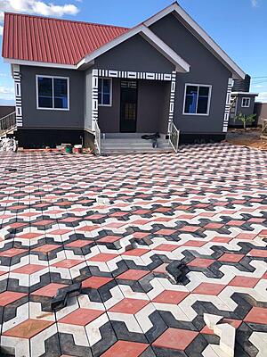 Arrow paving blocks