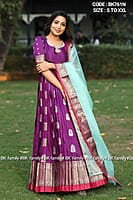 B810: Beautiful Banarasi Silk Long 2Pc Set B810: Beautiful Banarasi Silk Long 2Pc Set