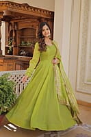 B3023: Beautiful Georgette 2PC Long Dresses