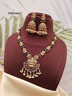 F01: Beautiful Lakshimi Devi Necklace Set