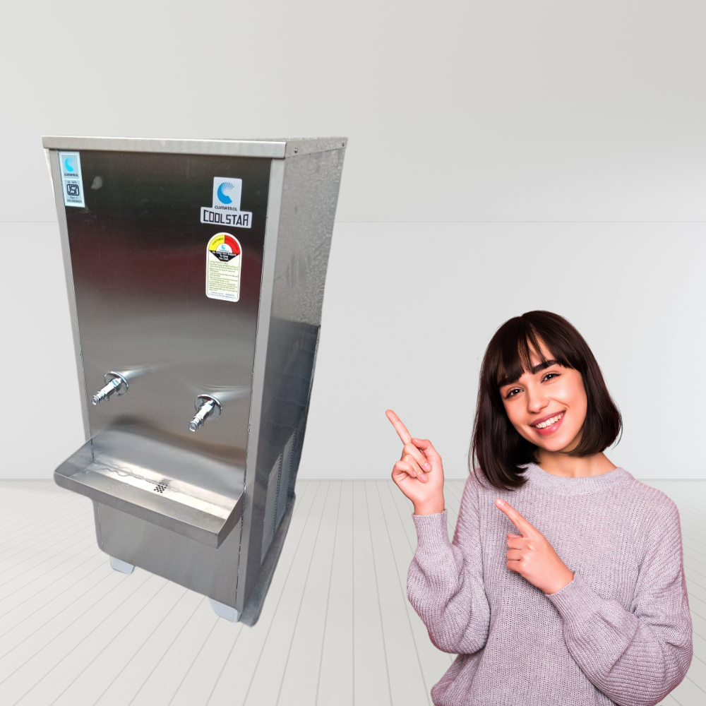 Large capacity water cooler with multiple faucets, Climatrol SS Series. Large capacity water cooler with multiple faucets, Climatrol SS Series.
