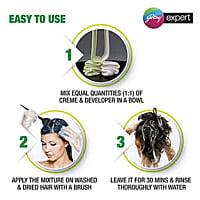 Godrej Expert Rich Creme Hair Colour - Single Use, Long Lasting, 100% Grey Coverage (20 g + 20 ml), 1 pc