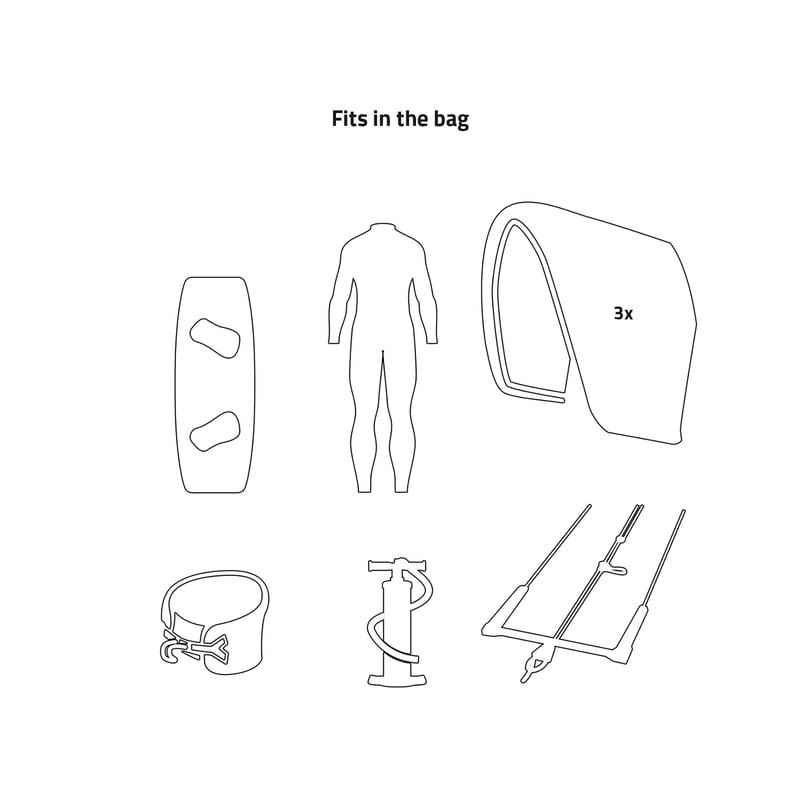 404.03375.010 | Kitesurf BB Traveller Elite w/Wheels | 140 x 45 | Grey/White | | | PROLIMIT