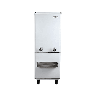 Voltas FSS 40/80 stainless steel water cooler with dual taps.