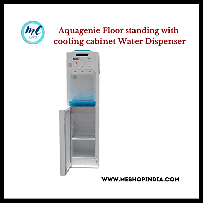 Convenient Usha Aquagenie Water Dispenser with cooling cabinet for easy access to refreshing water.