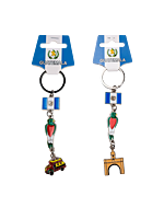 RECUERDO LLAVERO BANDERA-QUETZAL