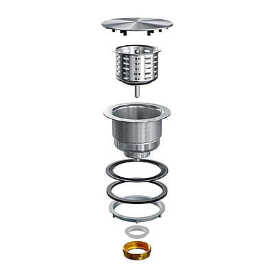 Basket Strainer - Luvul Nickel Deluxe - 417887 Basket Strainer - Luvul Nickel Deluxe - 417887