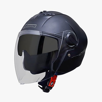 SBA-3 HURRICANE WITH INNER SMOKE SUN SHIELD MATT BLACK C/V (M)