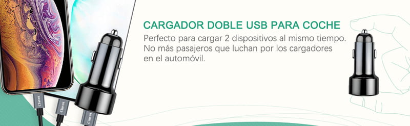 Cargador Auto 38W, Cargador Auto Carga Rapida,