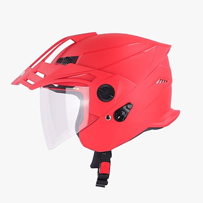 STEELBIRD SBH-23 AVA DASHING WITH PEAK RED C/V (M)