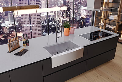 33-inch Farmhouse Kitchen Sink Single Bowl, LZ Series - 456817 33-inch Farmhouse Kitchen Sink Single Bowl, LZ Series - 456817