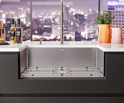 33-inch Farmhouse Kitchen Sink Single Bowl, LZ Series - 456817 33-inch Farmhouse Kitchen Sink Single Bowl, LZ Series - 456817