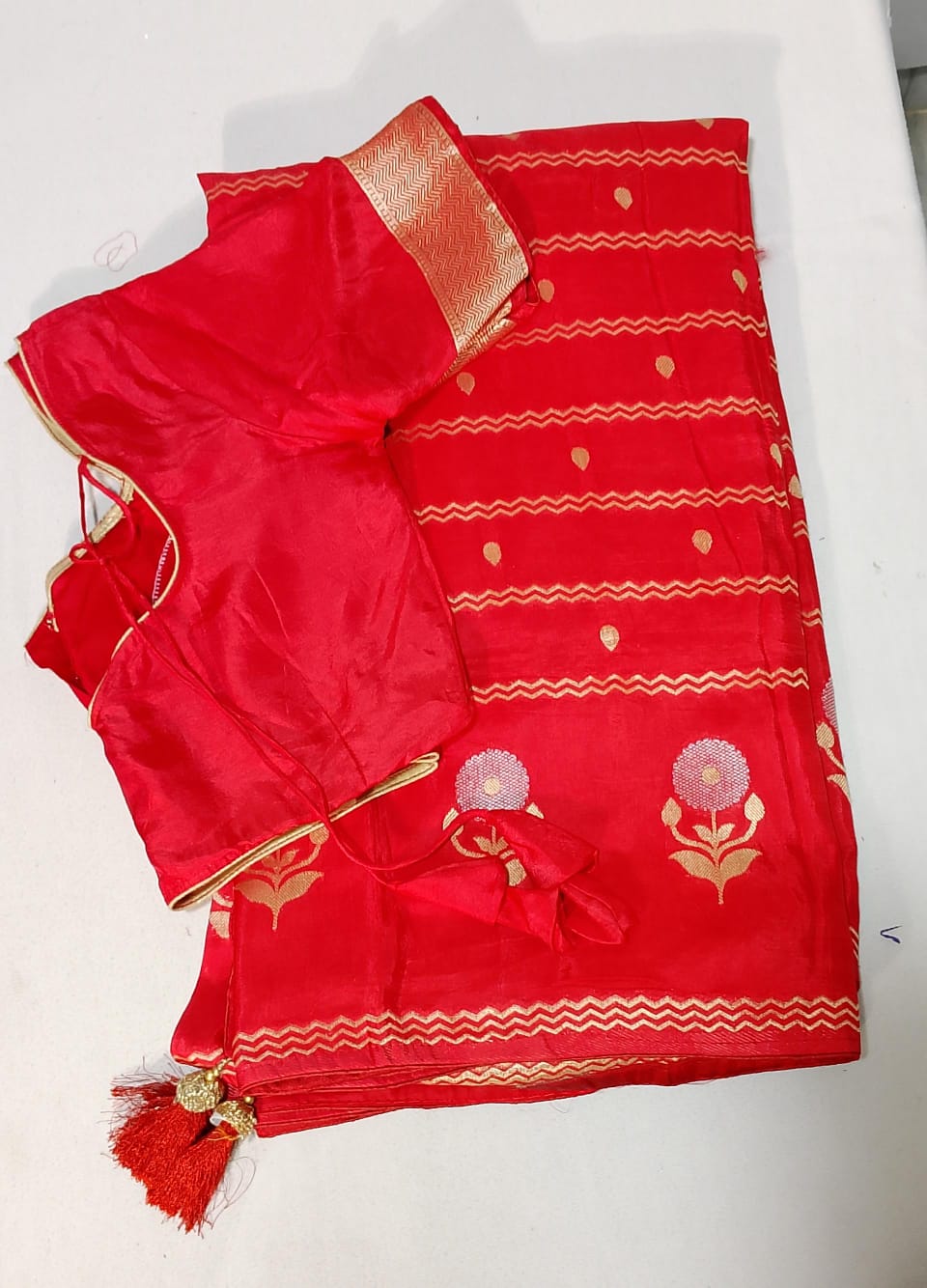 C182: Ready To Ship Beautiful Soft Silk Saree With Stitched Blouse