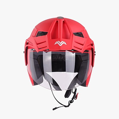 STEELBIRD SBH-23 AVA DASHING WITH PEAK RED C/V (M)