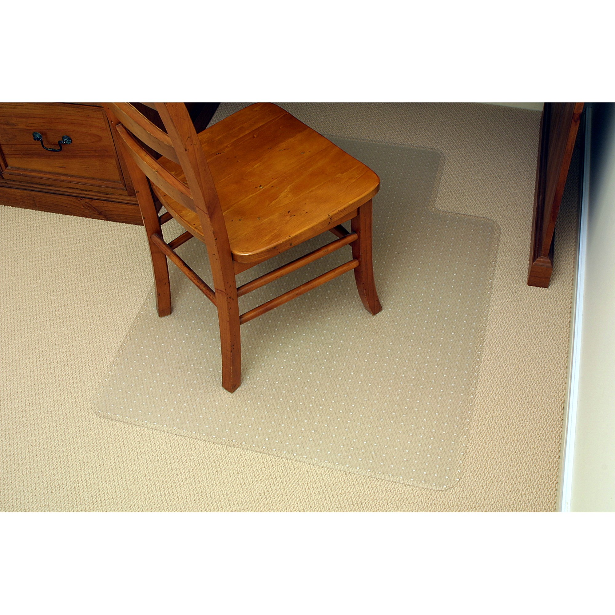 Marbig Economy Chair Mat Notched Based for Low Pile Carpet 90 x 120cm Clear