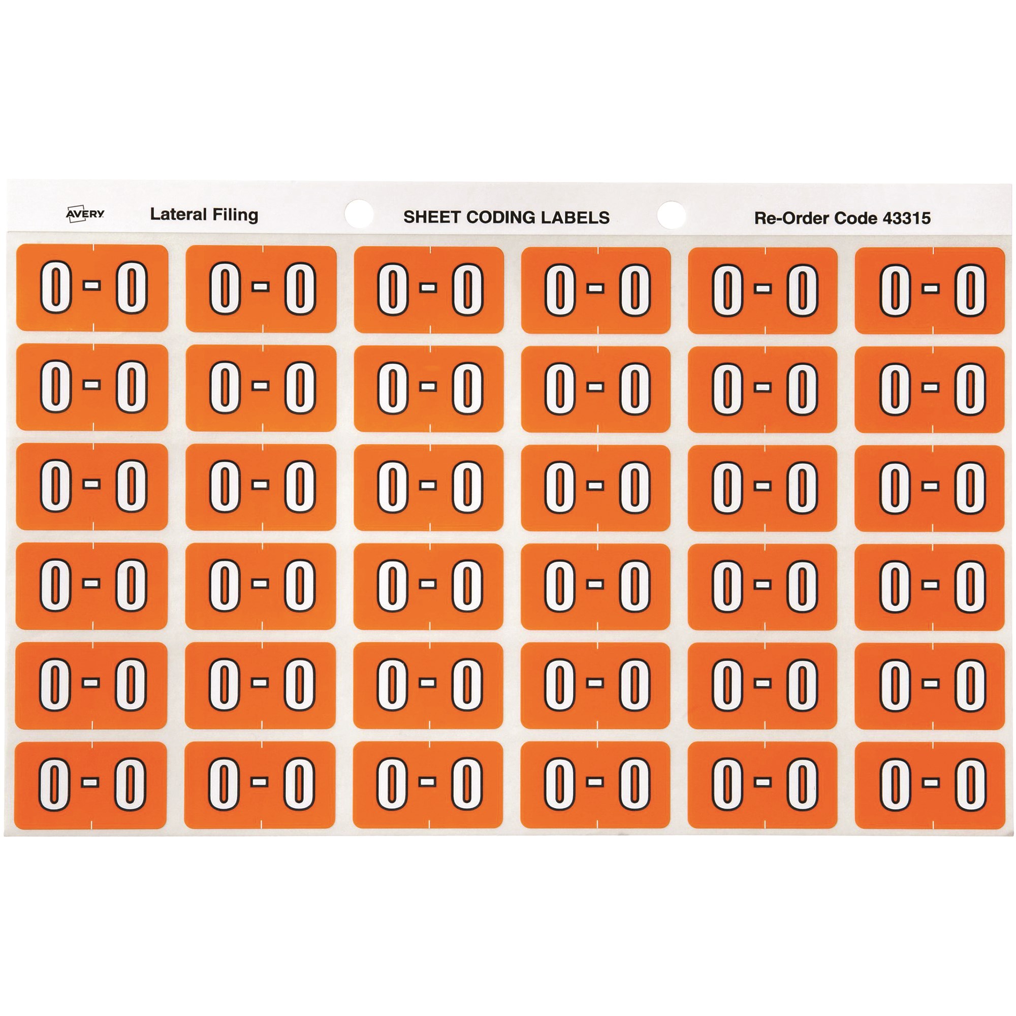Avery Alphabet Coding Label O Side Tab 25x38mm Orange Pack  Of 180