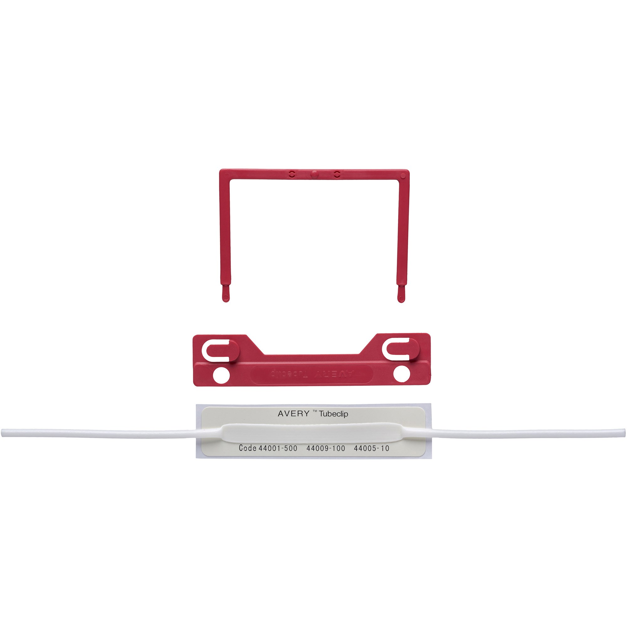 Avery Tubeclip File Fastener Complete Red Box 100
