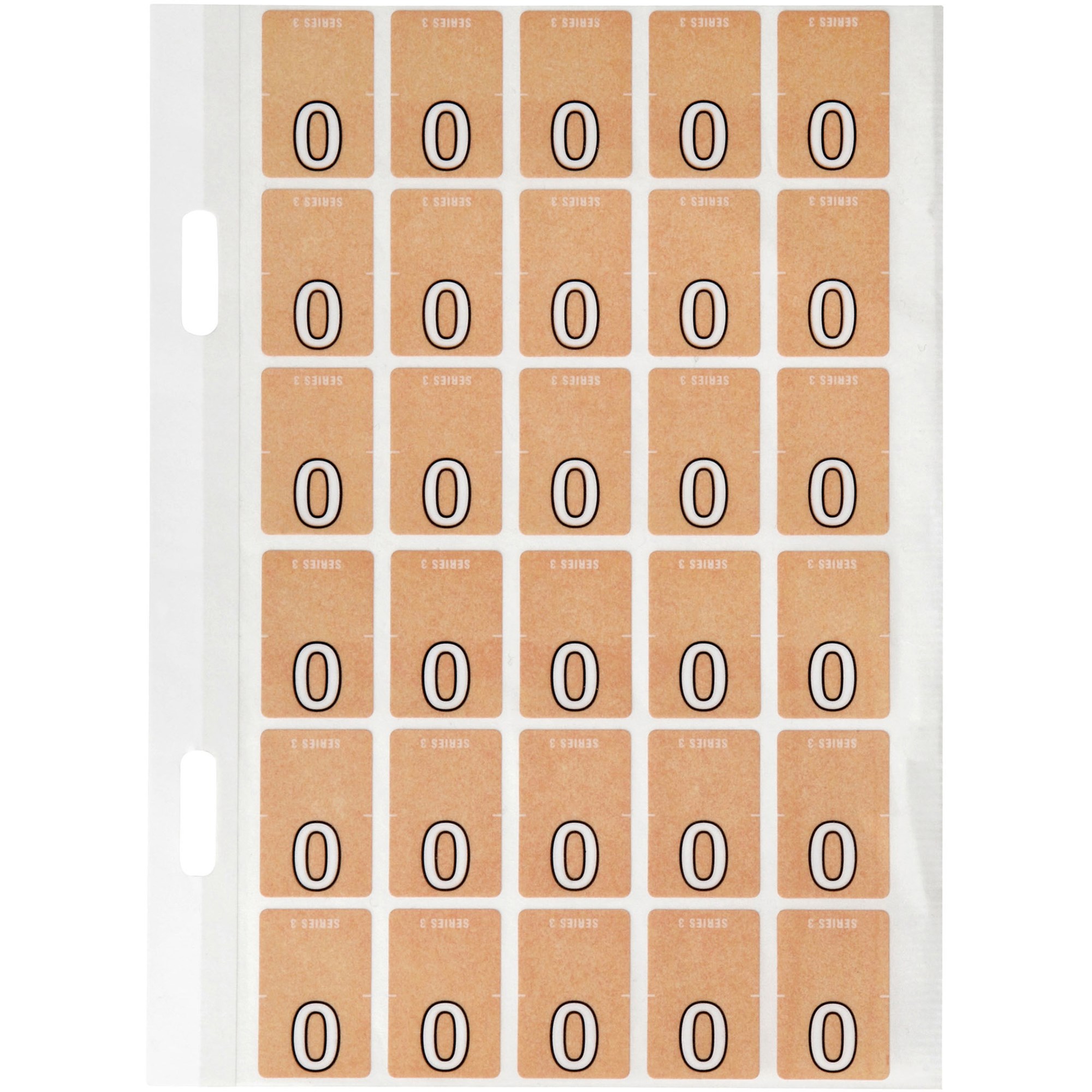 Avery Numeric Coding Label 0 Top Tab 20x30mm Pink Pack  Of 150