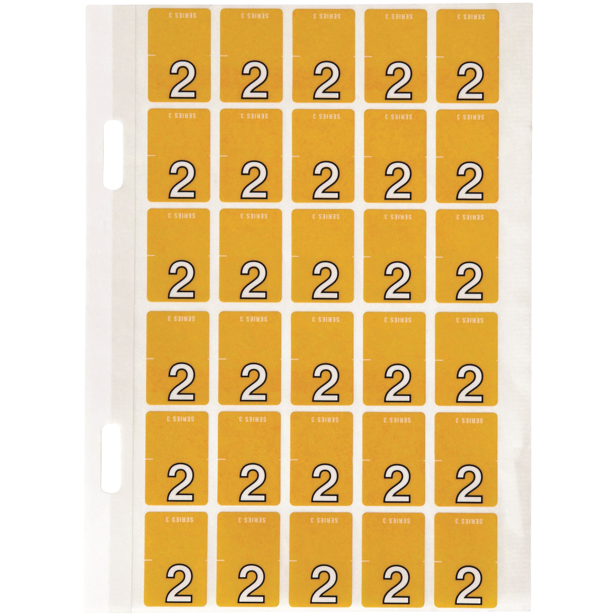 Avery Numeric Coding Label 2 Top Tab 20x30mm Orange Pack Of 150
