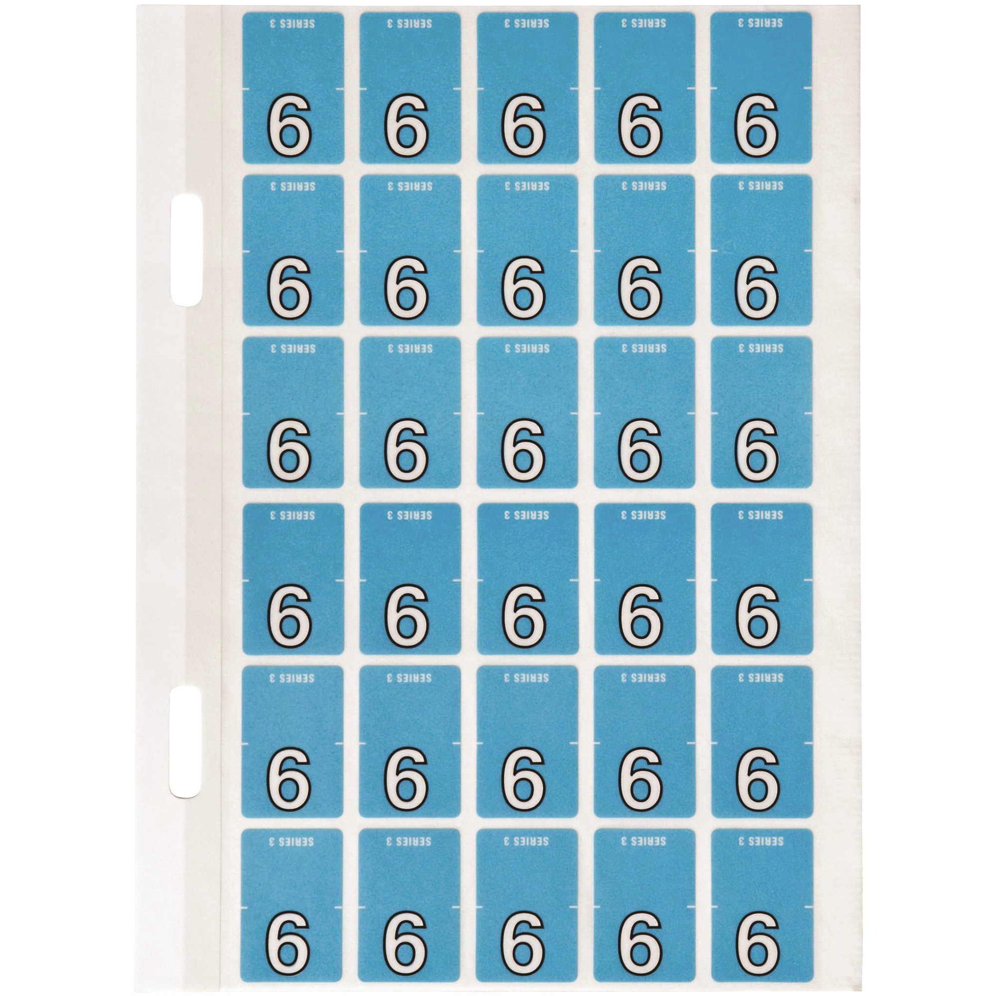 Avery Numeric Coding Label 6 Top Tab 20x30mm Blue Pack  Of 150