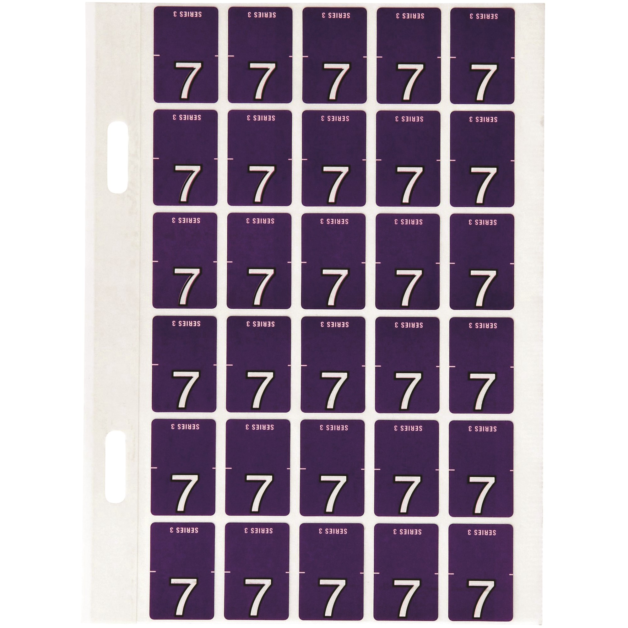 Avery Numeric Coding Label 7 Top Tab 20x30mm Purple Pack  Of 150