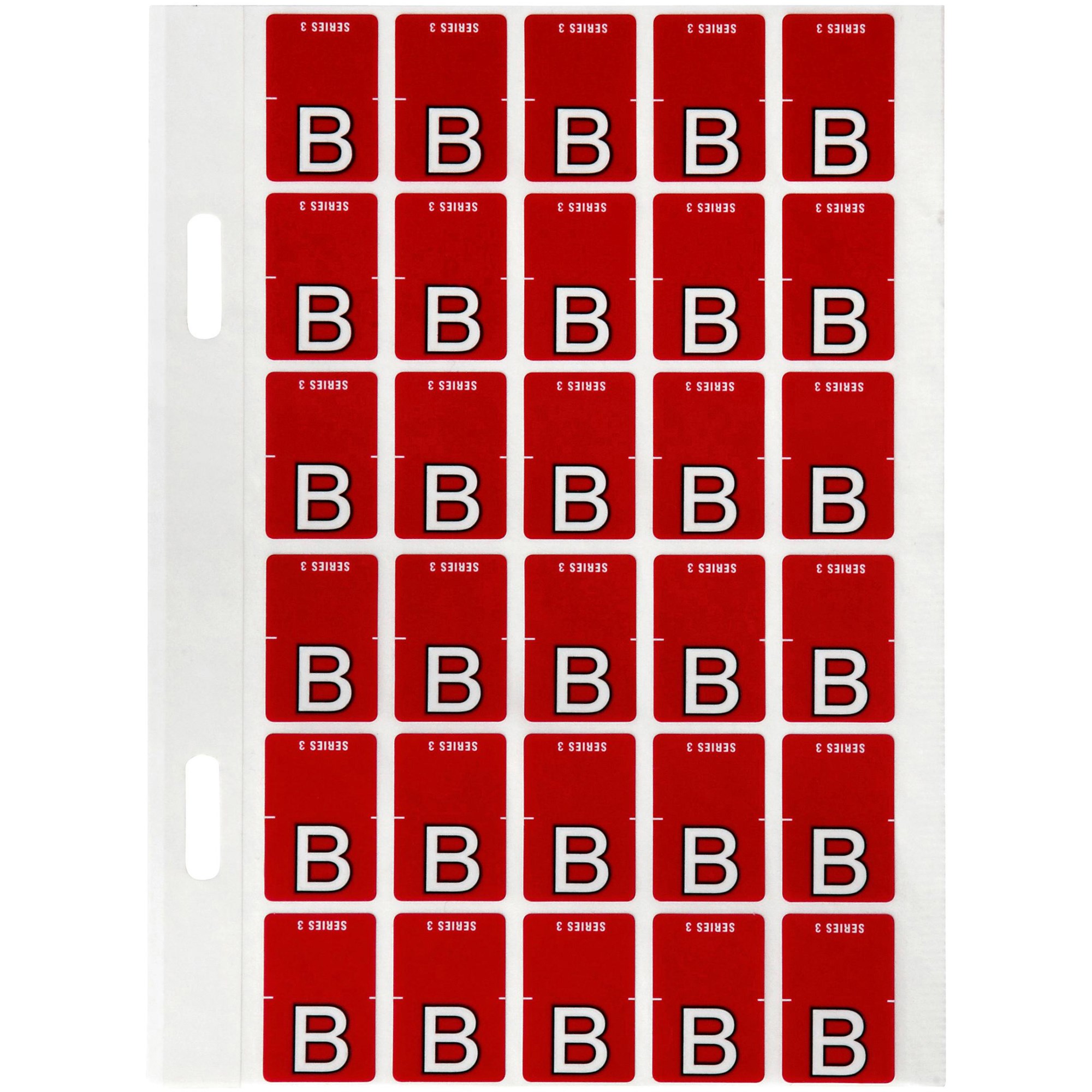 Avery Alphabet Coding Label B Top Tab 20x30mm Magenta Pack Of 150