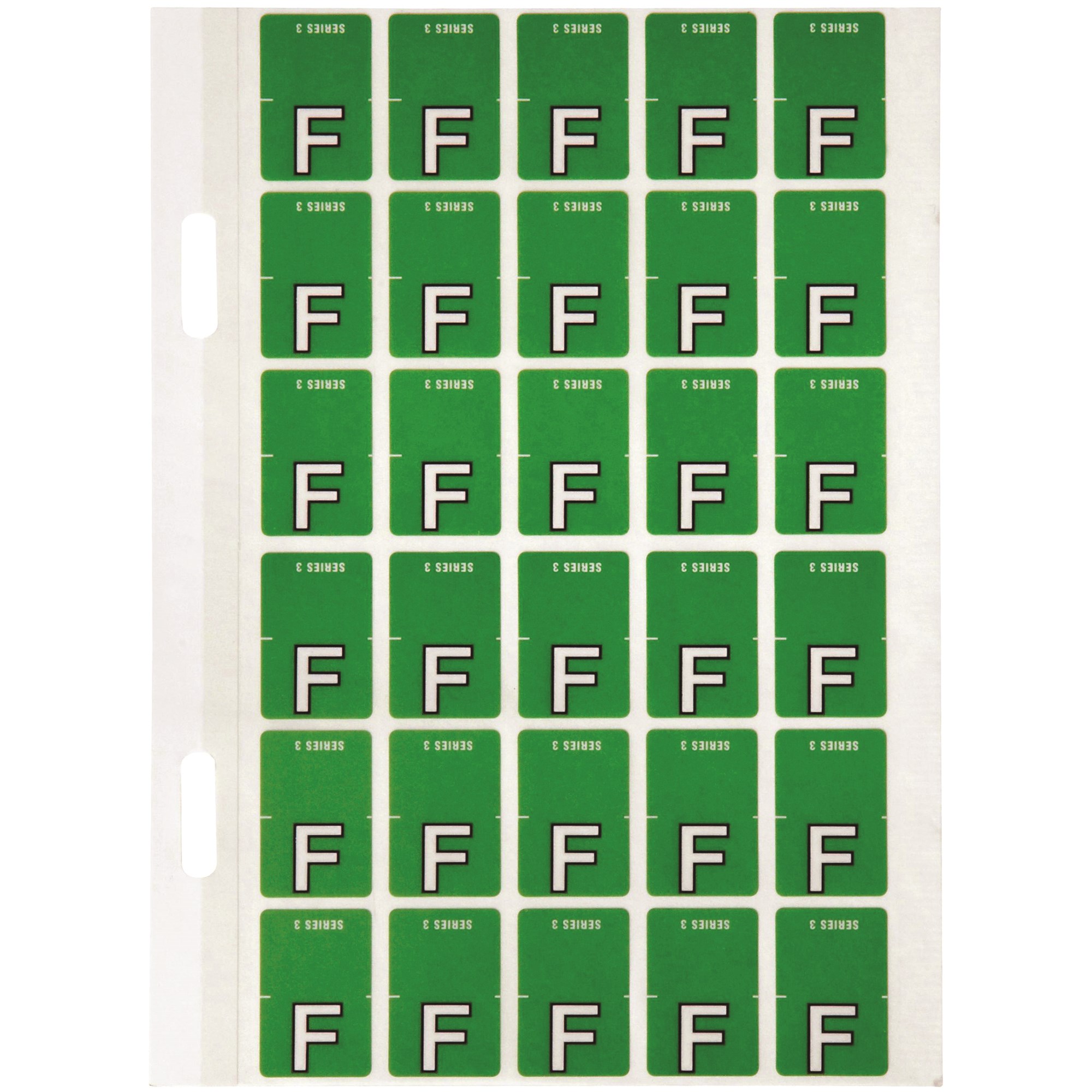 Avery Alphabet Coding Label F Top Tab 20x30mm Light Green Pack  Of 150
