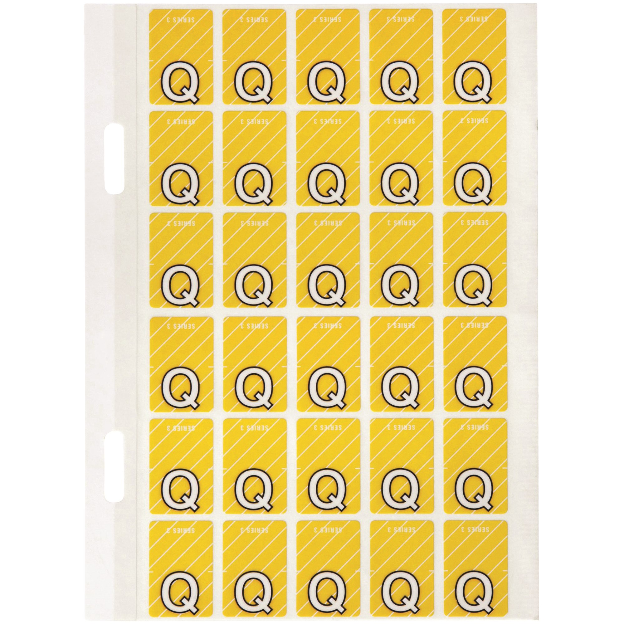 Avery Alphabet Coding Label Q Top Tab 20x30mm Yellow Pack  Of 150