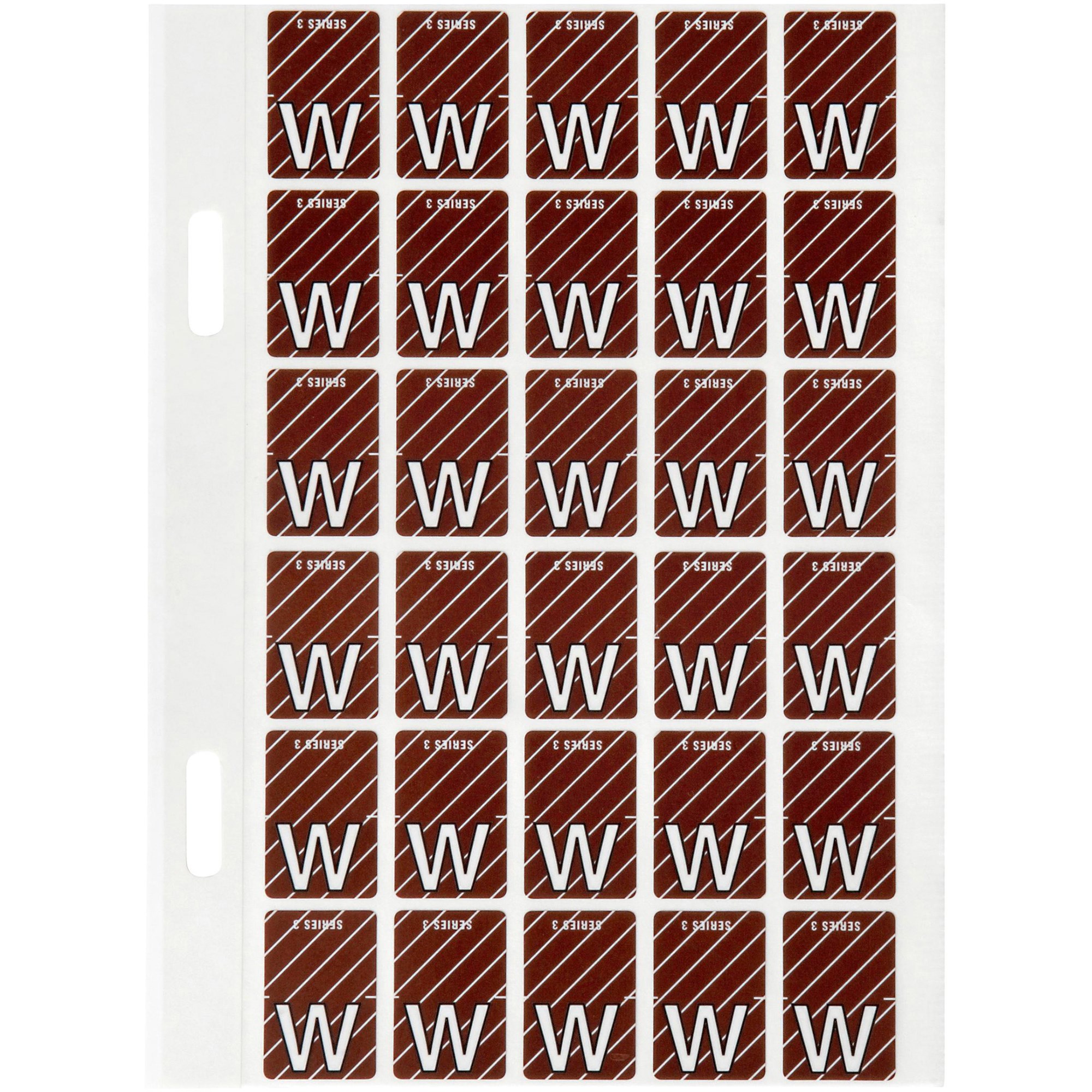 Avery Alphabet Coding Label W Top Tab 20x30mm Brown Pack  Of 150