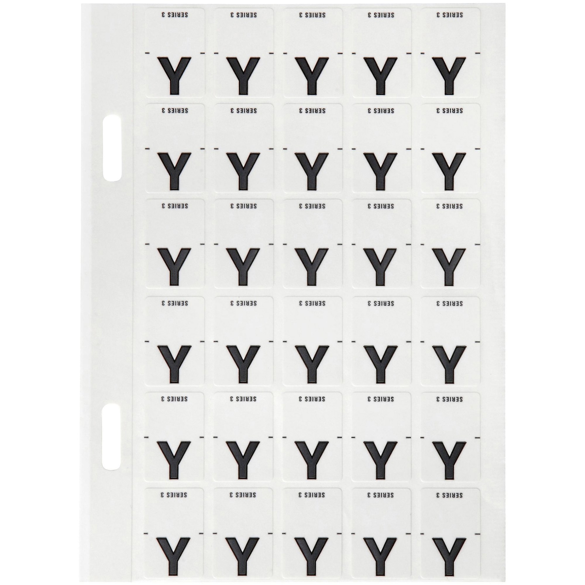 Avery Alphabet Coding Label Y Top Tab 20x30mm White Grey Pack  Of 150