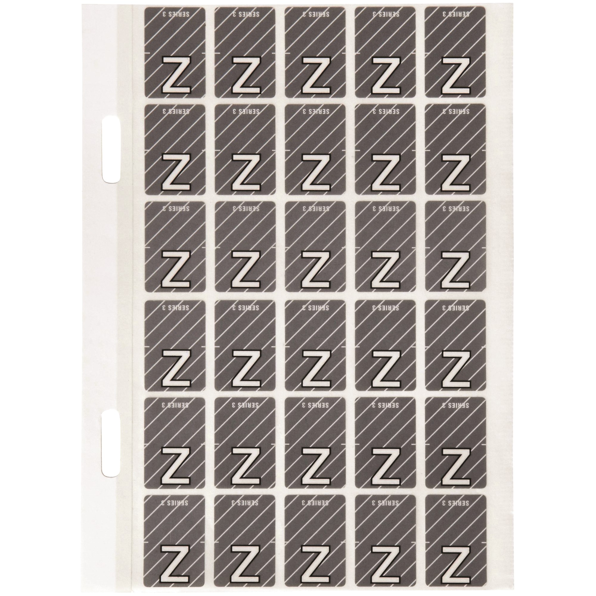 Avery Alphabet Coding Label Z Top Tab 20x30mm Grey Pack  Of 150