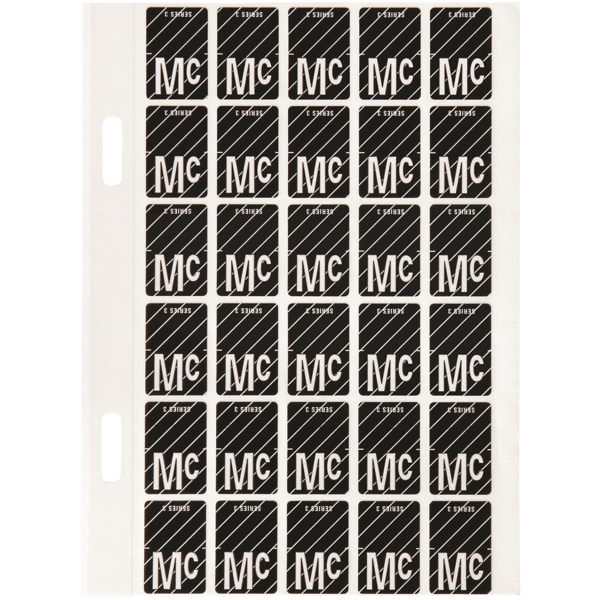 Avery Alphabet Coding Label Mc Top Tab 20x30mm White Black Pack Of 150