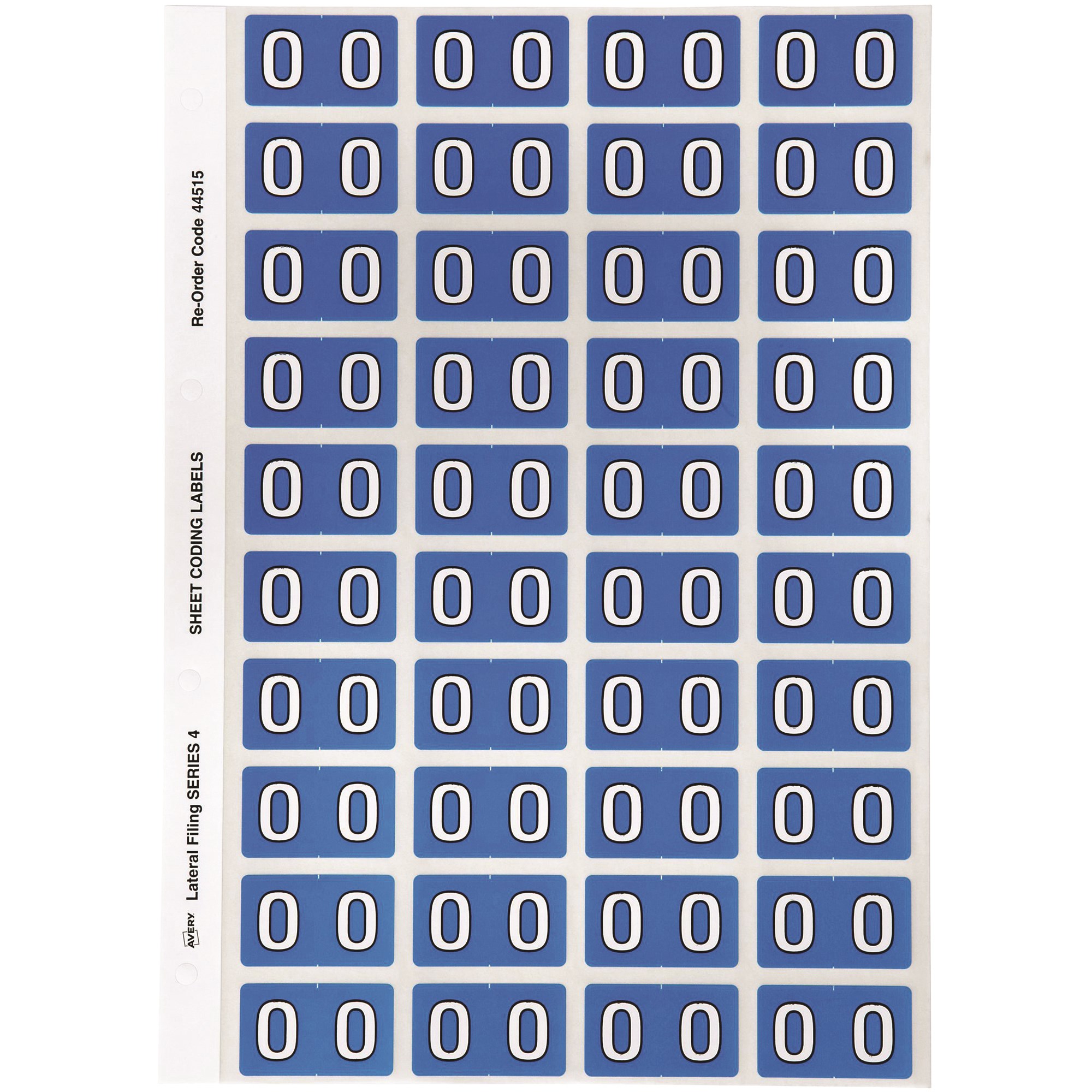 Avery Alphabet Coding Label O Side Tab 25x42mm Blue Pack Of 240