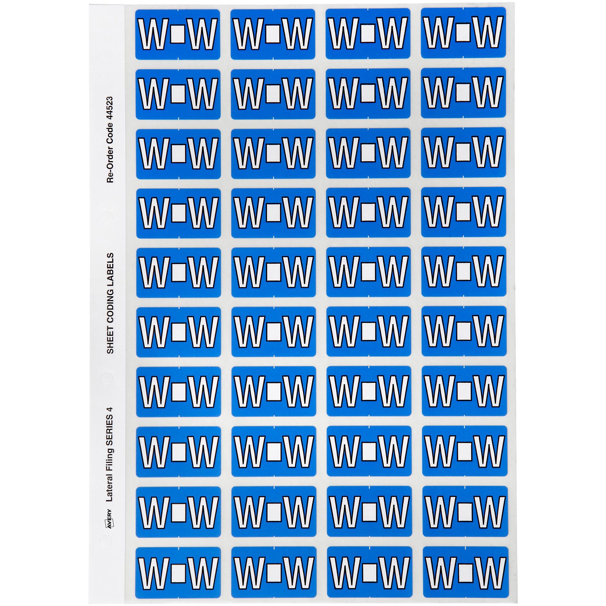 Avery Alphabet Coding Label W Side Tab 25x42mm Blue Pack  Of 240