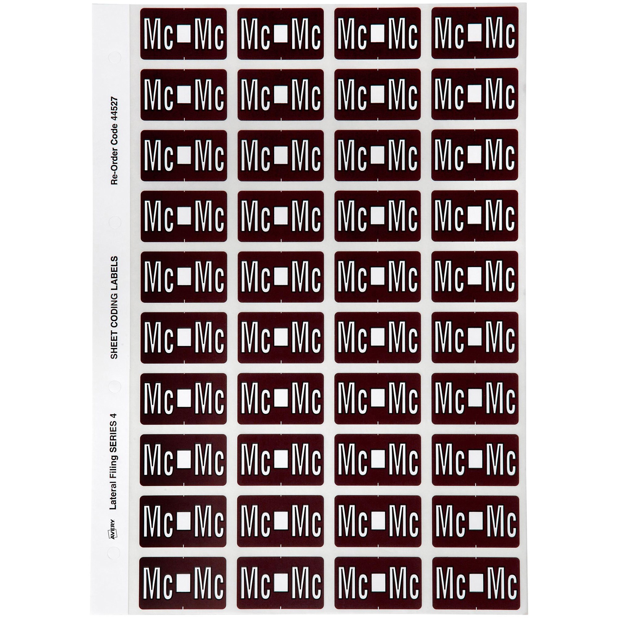 Avery Alphabet Coding Label Mc Side Tab 25x42mm Brown Pack  Of 240