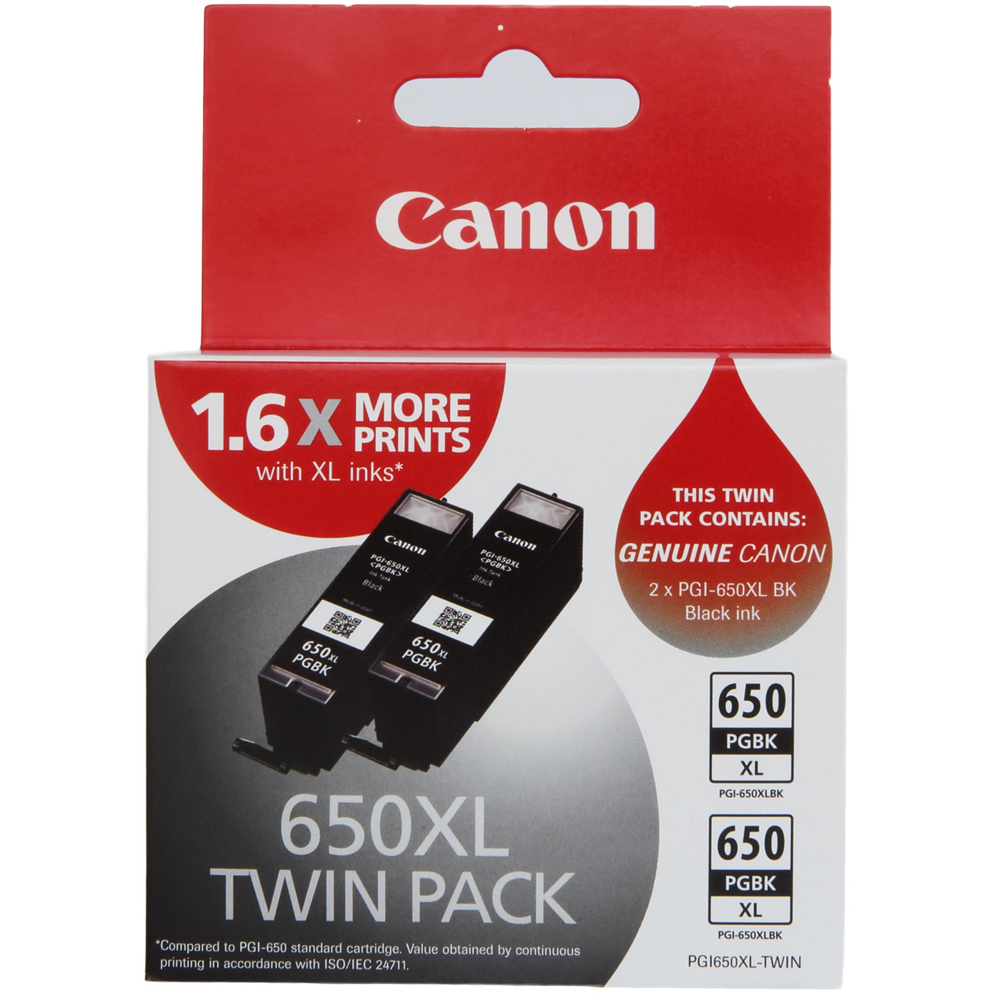 Canon Pixma PGI650XLBK Ink Cartridge High Yield Twin Pack  Black