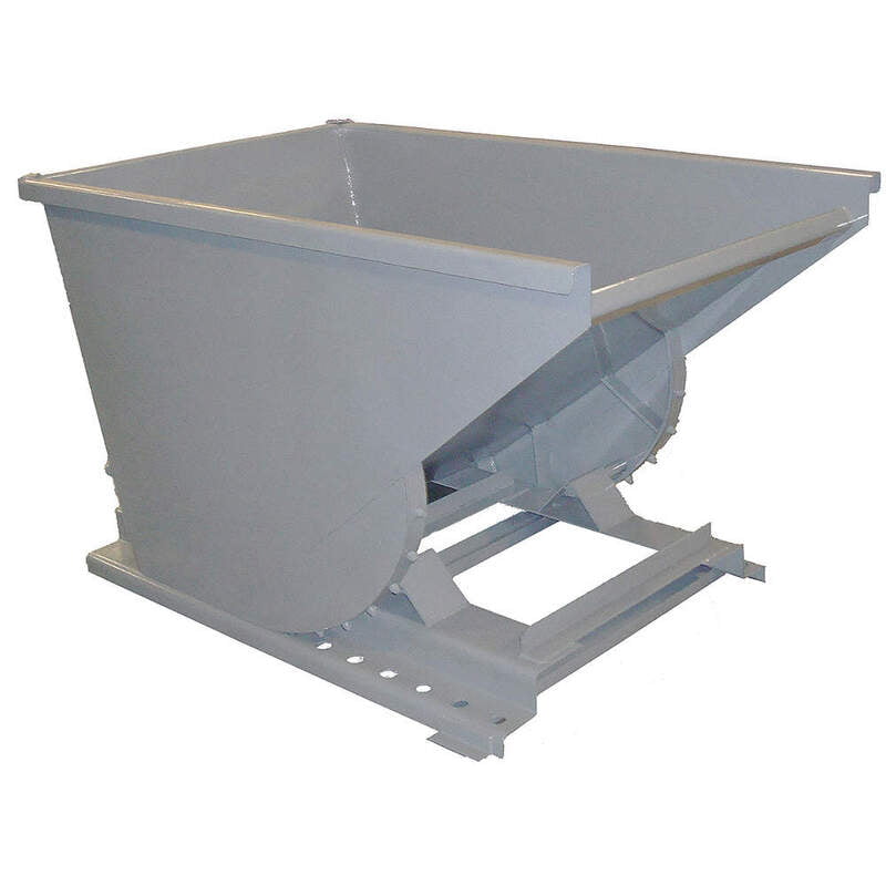 Tolva de Autovaciado, 6000 lb., Acero, Gris