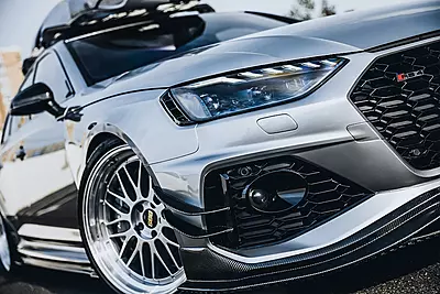 Audi RS4 B9.5 BKSS Style Carbon Fiber Front Canards Audi RS4 B9.5 BKSS Style Carbon Fiber Front Canards