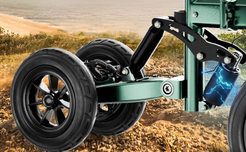 Helavo Scooter de Rodilla Ajustable para Adultos con Suspensión, Ruedas de Goma Todo Terreno Helavo Scooter de Rodilla Ajustable para Adultos con Suspensión, Ruedas de Goma Todo Terreno
