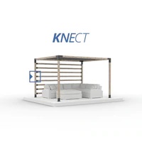 KNECT Pergola Post Wall and Railing Bracket for 4x4 Wood Posts | 2 Pack