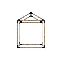 GRID 30 Single Pergola Kit with Base for 4x4 Wood Posts GRID 30 Single Pergola Kit with Base for 4x4 Wood Posts