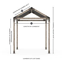 GRID 30 Single Pergola Kit with Water-Repellant Top for 4x4 Wood Posts GRID 30 Single Pergola Kit with Water-Repellant Top for 4x4 Wood Posts