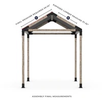 GRID 30 Single Pergola Kit with Water-Repellant Top for 4x4 Wood Posts GRID 30 Single Pergola Kit with Water-Repellant Top for 4x4 Wood Posts