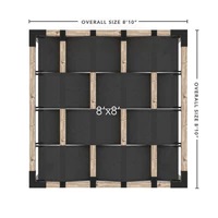 Pergola Kit with 4x4 KNECT Post Wall and Wave Shades for 6x6 Wood Posts Pergola Kit with 4x4 KNECT Post Wall and Wave Shades for 6x6 Wood Posts
