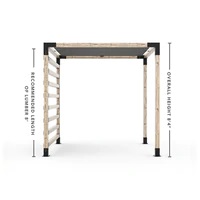 Pergola Kit with Post Wall for 4x4 Wood Posts Pergola Kit with Post Wall for 4x4 Wood Posts