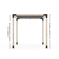 Pergola Kit with SHADE SAIL for 4x4 Wood Posts Pergola Kit with SHADE SAIL for 4x4 Wood Posts