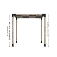 Pergola Kit with Wave Shades for 4x4 Wood Posts Pergola Kit with Wave Shades for 4x4 Wood Posts
