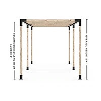 Double Pergola Kit for 4x4 Wood Posts with KNECT 2x4 Top Rafter Brackets Double Pergola Kit for 4x4 Wood Posts with KNECT 2x4 Top Rafter Brackets