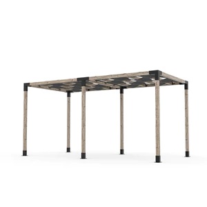 Double Pergola Kit with Wave Shades for 4x4 Wood Posts Double Pergola Kit with Wave Shades for 4x4 Wood Posts