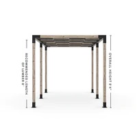Double Pergola Kit with Wave Shades for 4x4 Wood Posts